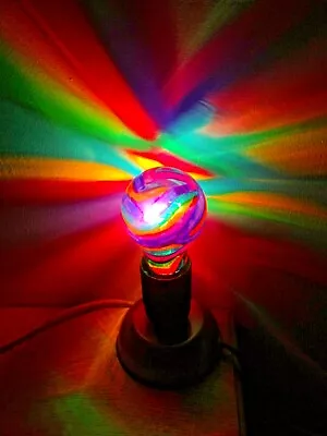 Stained Glass Rainbow Light Bulbs Handmade Home Decor Sensory Kids Disco Party ♡ • £12.25