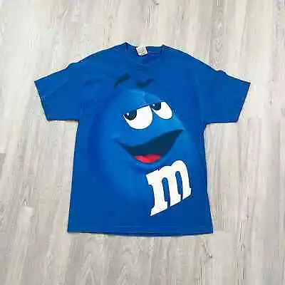 $14 • Buy VINTAGE 2009 Y2K M&M Promo Shirt Adult Large L Mens Blue Candy