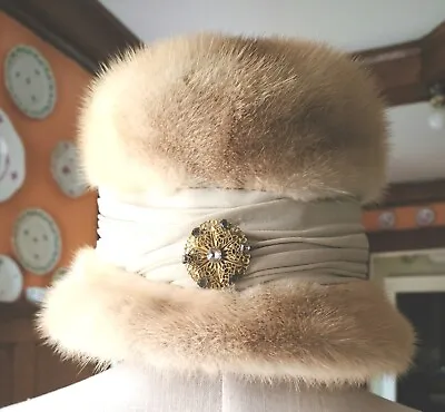 Precious Furs By Marche 1950s Blonde Mink Hat. Has Been Reduced By 20% • $132