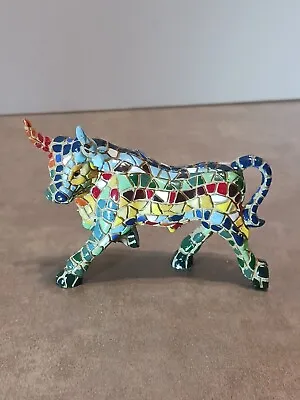 Vintage Spain Spanish Toro Ole  Mosaic  Bull Figurine Sculpture NEW Multicolor • $36.99
