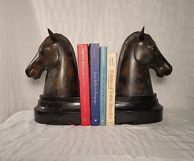$450 • Buy Antique Maitland Smith 1900 Bronze & Marble Horse Bookends Library Accessories