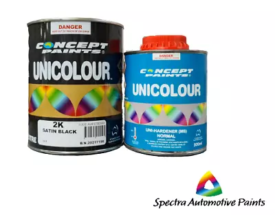 Concept Paints Automotive 2K Satin Black 1.5LT Kit. Ratio 2:1. Automotive Paint • $115