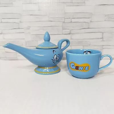 Genie Tea Pot Tea Cup Mug Set Lot 2 Aladdin Tokyo Disney Sea Magic Lamp Rare • $72.33