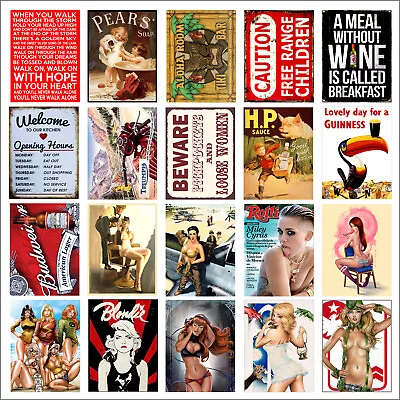 £2.82 • Buy Various Retro Tin Metal Novelty Replica Signs Home Bar Kitchen Man Cave Shed M21