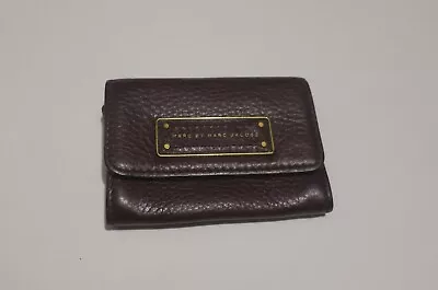 Marc By Marc Jacobs Women's Coin Purse Snap Closure Leather Wallet Burgundy • $24.01