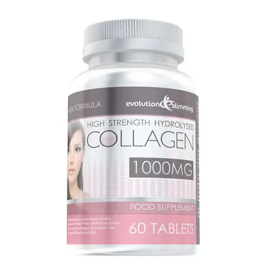 Hydrolysed Collagen High Strength 1000mg For Hair Skin & Nails 60 Tablets • £8.95