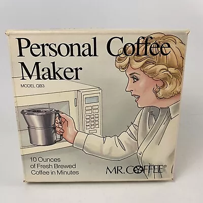 MR. COFFEE Personal Coffee Maker Microwave Model QB3 Made In USA 10 Oz • $21.99