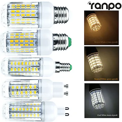 Dimmable LED Corn Bulb 6W To 30W E26 E27 E12 E14 G9  GU10 5730 SMD Light Lamp • $2.47