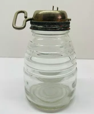 Vintage Kitchen Glass & Metal Hand Turn Nut Chopper 5  Tall • $14.50