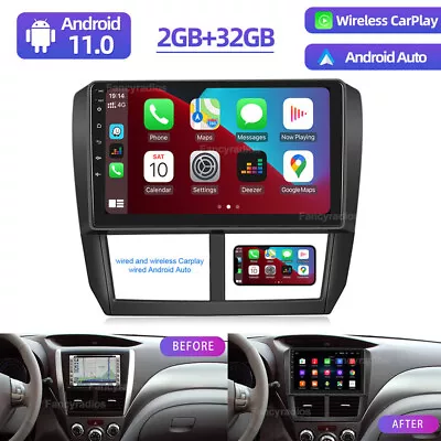 For Subaru Forester Impreza WRX 2008-2012 9  Carplay Stereo Android 12 Car Radio • $104.89