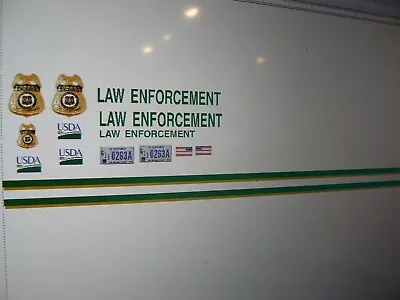 US Forest Service Law Enforcement Pick Up Truck Decals USDA Label  1:18 • $14.97