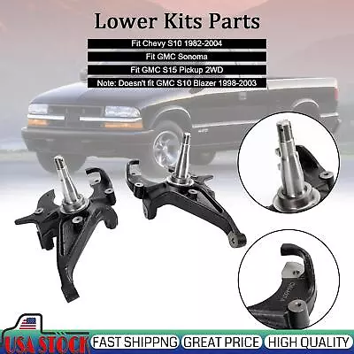 2  Drop Front Spindles Fit Chevy S10 1982-2004 Fit GMC S15 Sonoma Lowering Kit H • $129.63