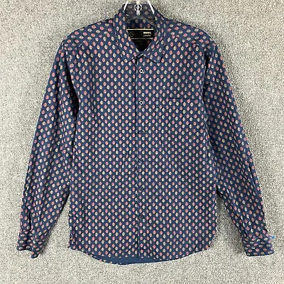 Merc London Shirt Men's Extra Small Button Up Leaves XS 100% Cotton Adults • $17.99