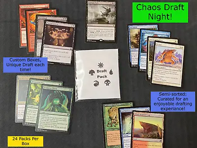 Chaos Draft MTG Crazy Cube Magic The Gathering 24 Packs - Curated Draft Night! • $49.95