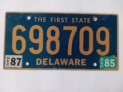 1985 Delaware License Plate 698709 The First State • $14.99