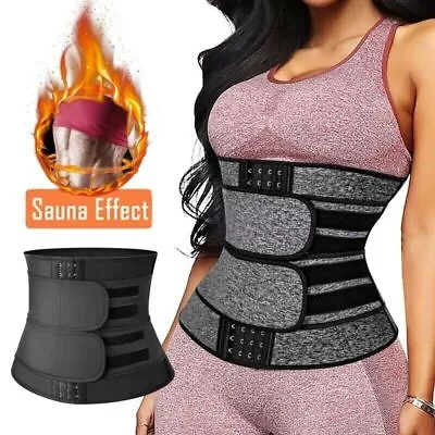 Sports Waist Trainer Cincher Trimmer Sweat Belt For Women Neoprene Body Shaper • £14.99