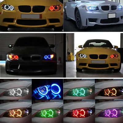 60mm/70mm/80mm/90mm/100mm/110mm/120mm Car COB LED Angel Eyes Halo Ring Fog Light • $16.98