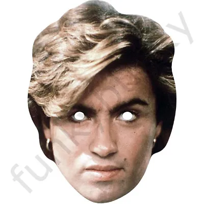 George Michael 1980's Celebrity Card Face Mask - Ready To Wear - Fancy Dress • £1.65