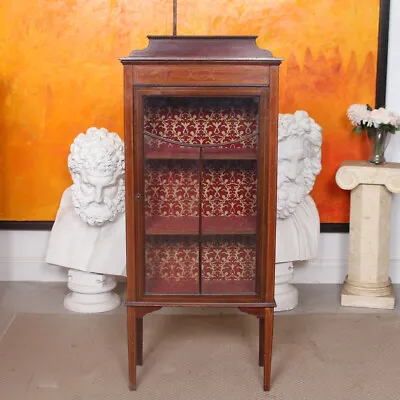 Antique Glazed Bookcase Mahogany Astragal Display Cabinet Edwardian • £245