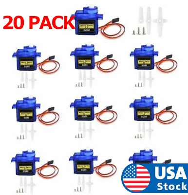 30pcs 9G SG90 180° Miniature Servo Motor RC Robot Helicopter Aircraf Car Boat • $45