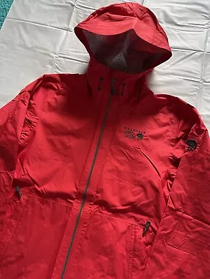 Mountain Hardware DryQ Rain Jacket Men’s Size Small Red And Black Style 1498141 • $20