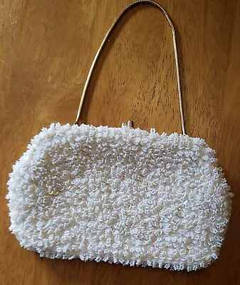 Vintage Beaded Purse Evening Bag Hand Made In Hong Kong • $30.20