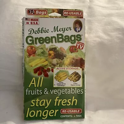 Debbie Meyer Green Bags 14 Fruit-Veg Made IN USA 2 Sz. 8-15”x9” & 6-17”x12” New! • $7.95