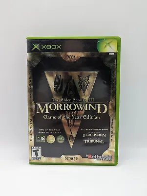 Elder Scrolls III: Morrowind Game Of The Year Edition Xbox DISC NEAR MINT W/MAN • $39.89