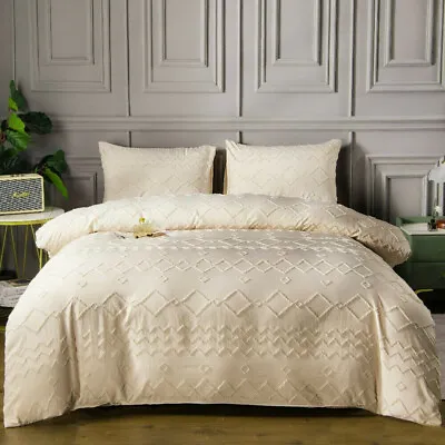 $29 • Buy All Size Bed Quilt Duvet Doona Cover Set Tufted Premium Microfibre Bedding