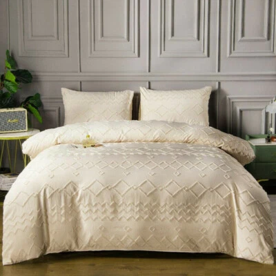 $35 • Buy All Size Bed Quilt Duvet Doona Cover Set Tufted Premium Microfibre Bedding
