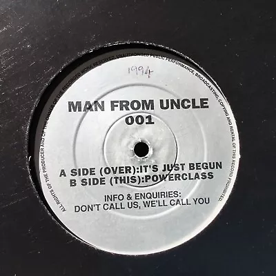 Man From Uncle 001 - Its Just Begun / - 1994 Happy Hardcore / Hardcore Record • $10.57