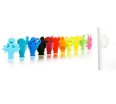 $9.99 • Buy Vacu Vin Party People Glass Markers Wine Charm Set 12 Piece Charms