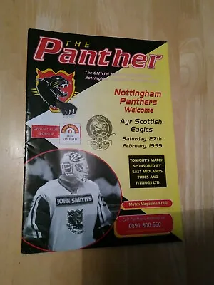 1998/99 Nottingham Panthers V Ayr Scottish Eagles Ice Hockey  • £0.99