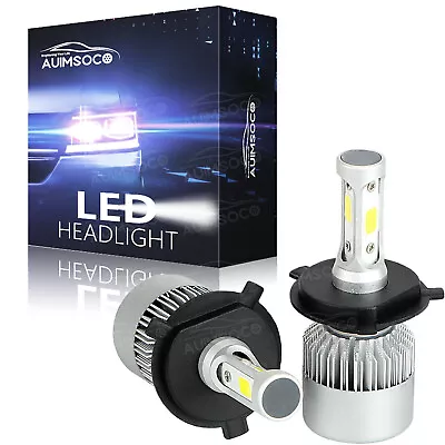 AUIMSOCO 3000LM 50W LED Headlight H4 9003 Hi/Lo 6000K White Bulbs Super Bright • $24.99