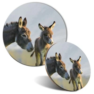 £6.99 • Buy Mouse Mat & Coaster Set - Cute Donkey And Baby Animal  #12923