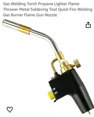 High Intensity Propane Torch Head~Trigger Start Mapp/Map Gas Torch W/ 2 NOZZLES • $29