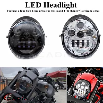 $109.99 • Buy Motorcycle LED Projector Headlight Assemblies For Harley V-Rod 02-17 VRSCF VRSCA