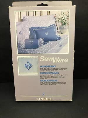 Singer SewWare 2 Monograms Cartridge 1984 Vintage Sewing Software • $19.99