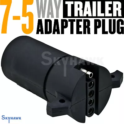 7-Way Blade To 5-Way Flat Trailer Wiring Plug Adapter (7-5pin Connector) RV Tow • $8.99