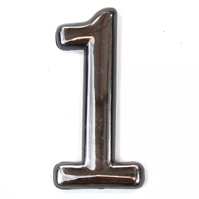 £3.39 • Buy Self Adhesive Door Numbers Chrome Finish 4  Number 2  Letter House Apartment DIY