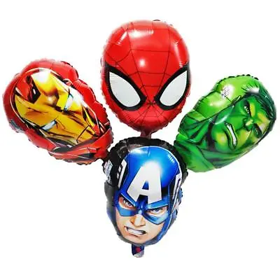 Marvel Avengers Hulk Iron Man Captain 4 Balloons Cartoon Helium Party Birthday  • £4.99