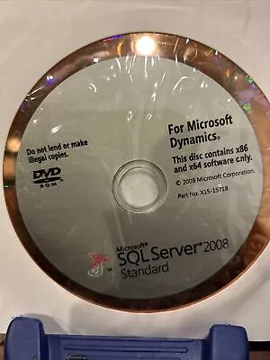 BRAND NEW MICROSOFT  SQL SERVER 2008 STANDARD SOFTWARE. DVD. Dynamics. • $999