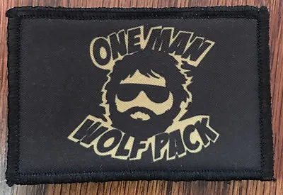 One Man Wolf Pack Morale Patch Tactical ARMY Hook Military Flag USA Badge  • $8.49