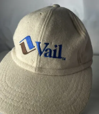 VAIL Colorado Hat Cap Wool Warm Trapper Spellout Logo Vintage Onesize S/M Ski • $13.48