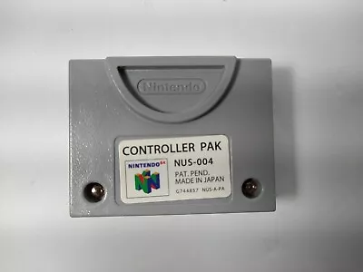 N64 Controller Pak NUS-004 OEM Official Nintendo 64 Memory Card - Tested & Works • $9.99