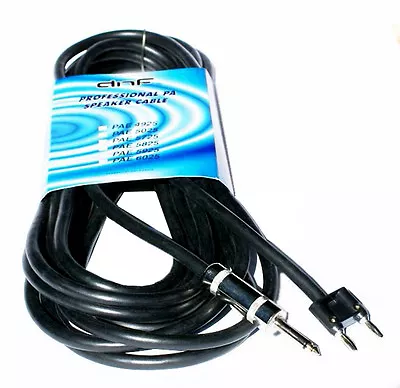 1 X 25 FT FEET 1/4 To DUAL BANANA PLUG SPEAKER CORD CABLE DJ PA 25FT  • $15.85