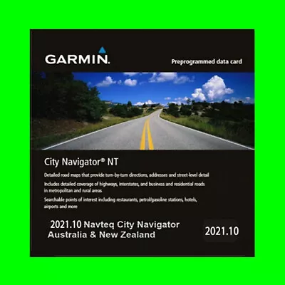 Garmin City Navigator Australia & New Zealand Nt 2021.10 Latest Map Micro Sd Gps • $39.95