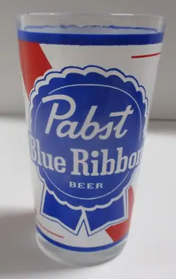 Glass Vintage Pabst Blue Ribbon Beer 8 Oz. Drinking Glass • $14.99