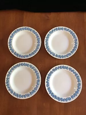 £33.92 • Buy Vintage Wedgwood Embossed Queens Ware Cream Lavender Blue Plate Lot Of 4  ~6 