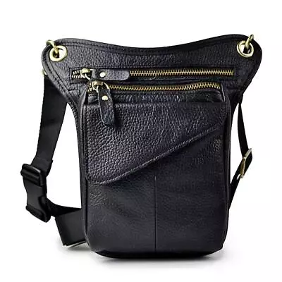 	Leather Waist Pack Drop Leg Bag For Men Women Belt Bumbag Multi-Purpose 	 • $47.52